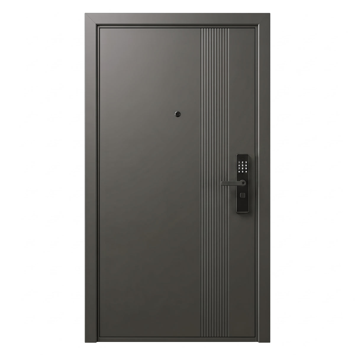 Hőszigetelt biztonsági bejárati ajtó IronDOOR01 98x208cm antracit színű 4 funkciós OKOS zárral