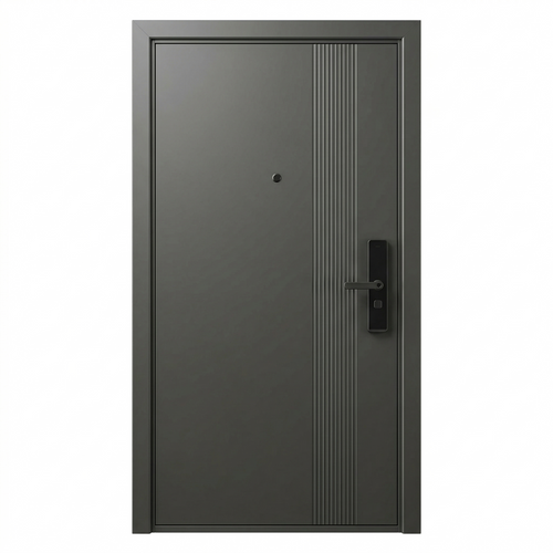 Ușă de intrare de siguranță termoizolată IronDOOR01 98x208cm, antracit, cu închidere inteligentă cu 4 funcții